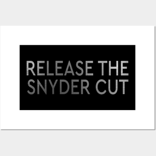 RELEASE THE SNYDER CUT - STEEL TEXT Posters and Art